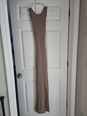 Fp Beach Brown Patterned Maxi Dress